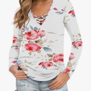Feiersi floral top blouse
